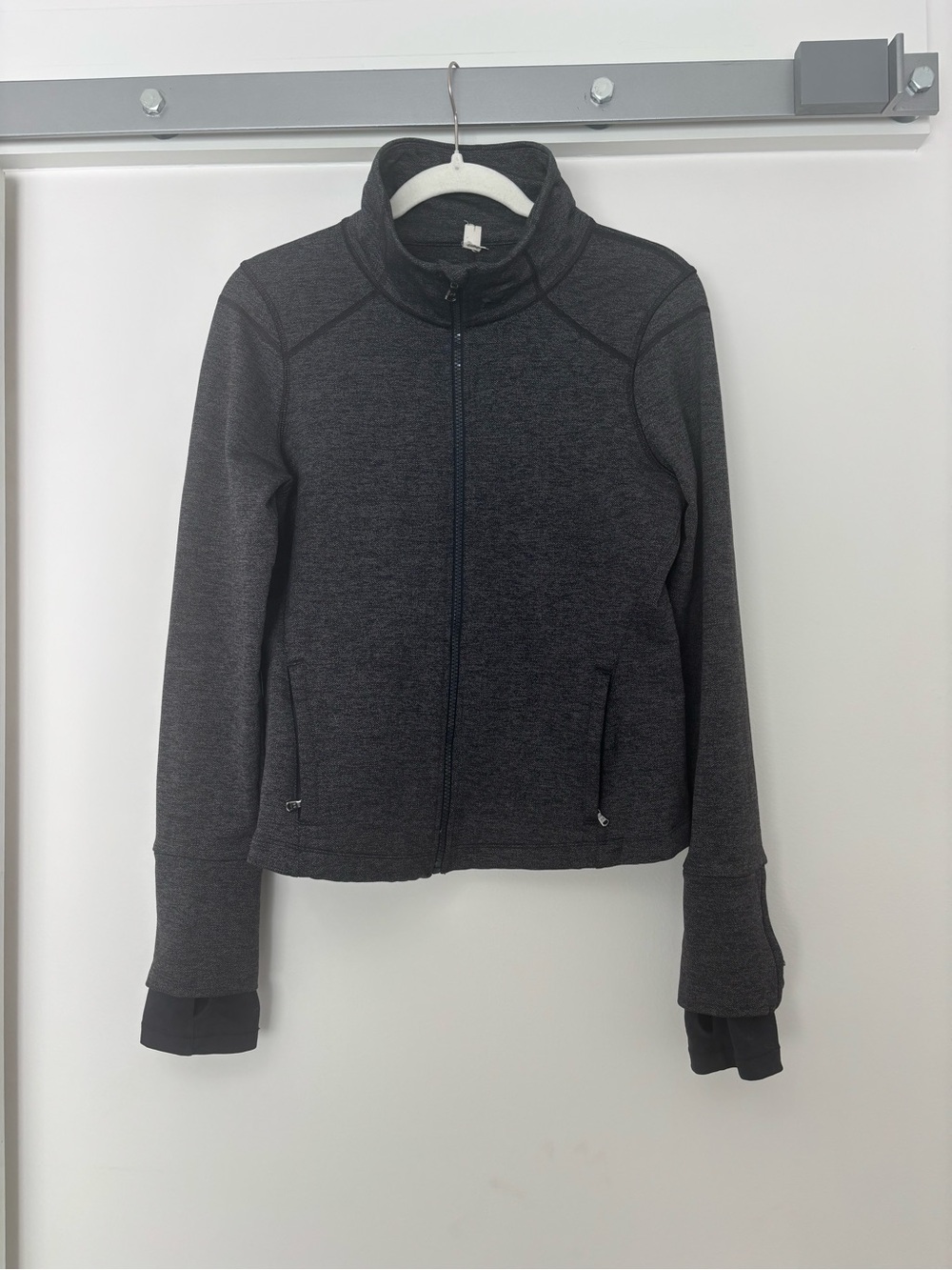UA Women's Charcoal Textured Full-Zip Utility Jacket